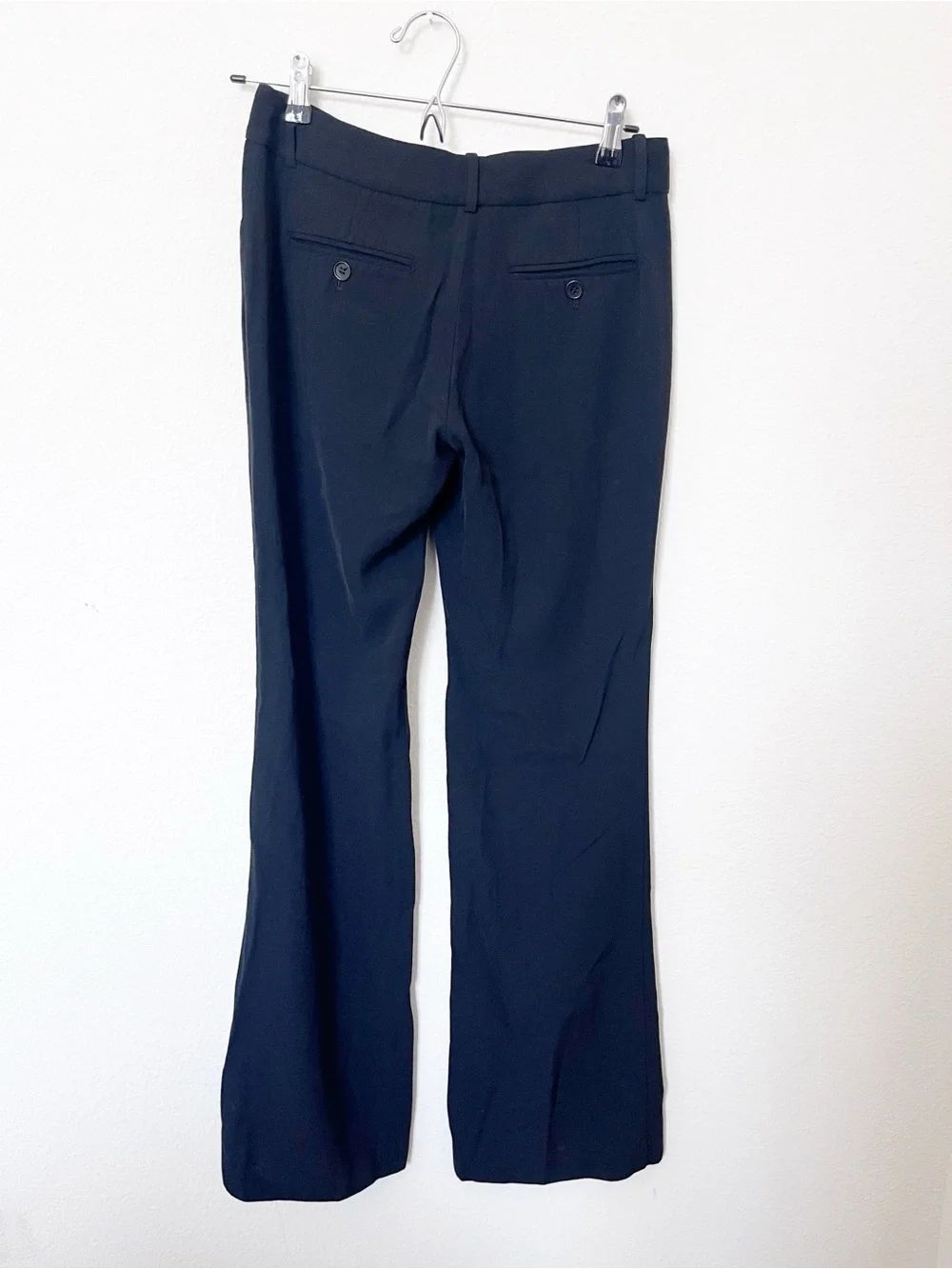 Theory Max C Hydric Stretch Wool Flare Dress Pants